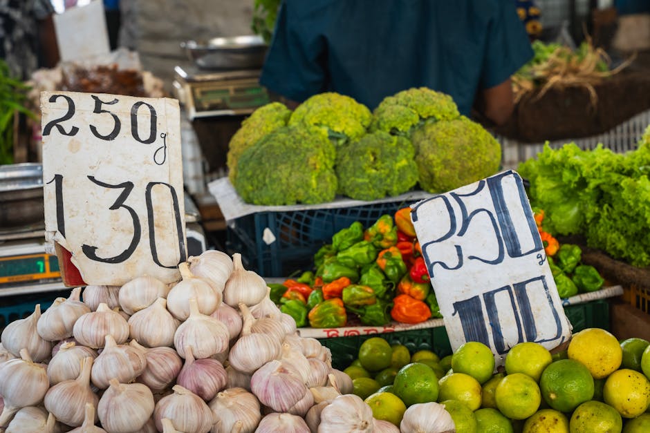 Frisches regionales Gemüse auf einem Wochenmarkt
